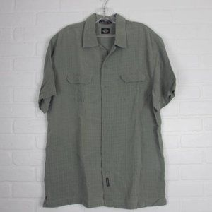 Dockers Sage Green Short Sleeve Super Soft Mildly Distressed Shirt Size Large